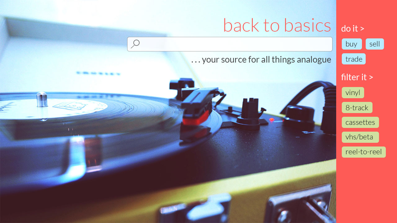 Back to Basics Website Screenshot