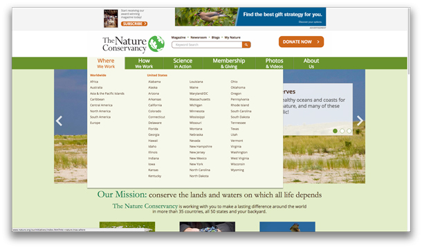 The Nature Conservancy Home Page