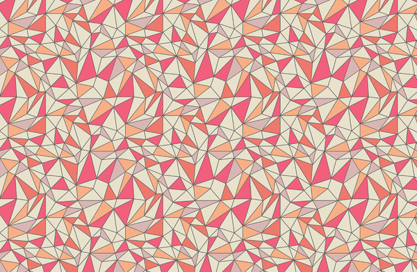 triangles color block in coral pink and orange