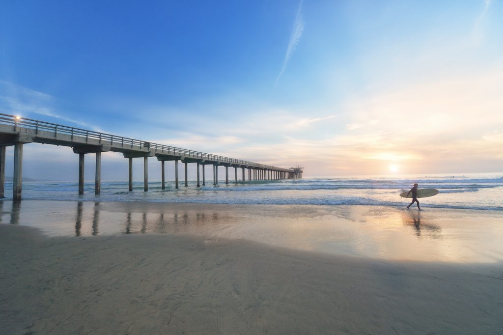 Scripps Pier Surfer